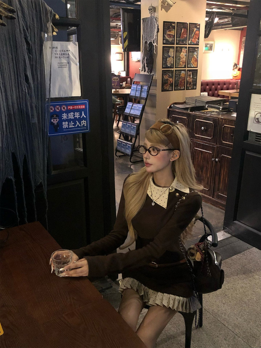 💕韓系千金咖色低調絕美兩件套
