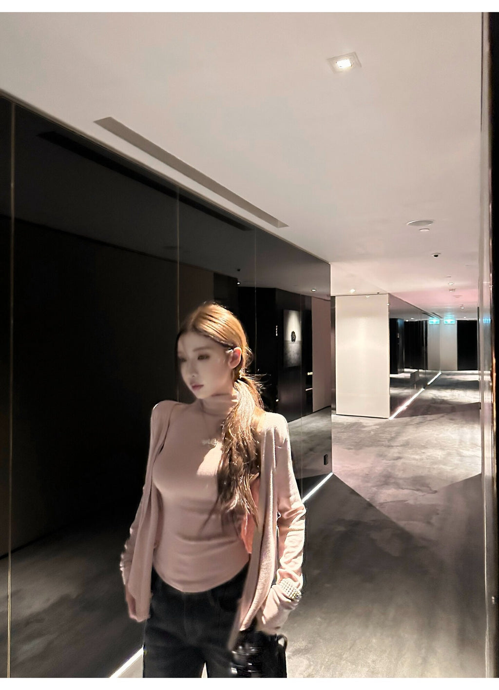 💕溫柔奶氣無袖半高領針織背心+開衫兩件套
