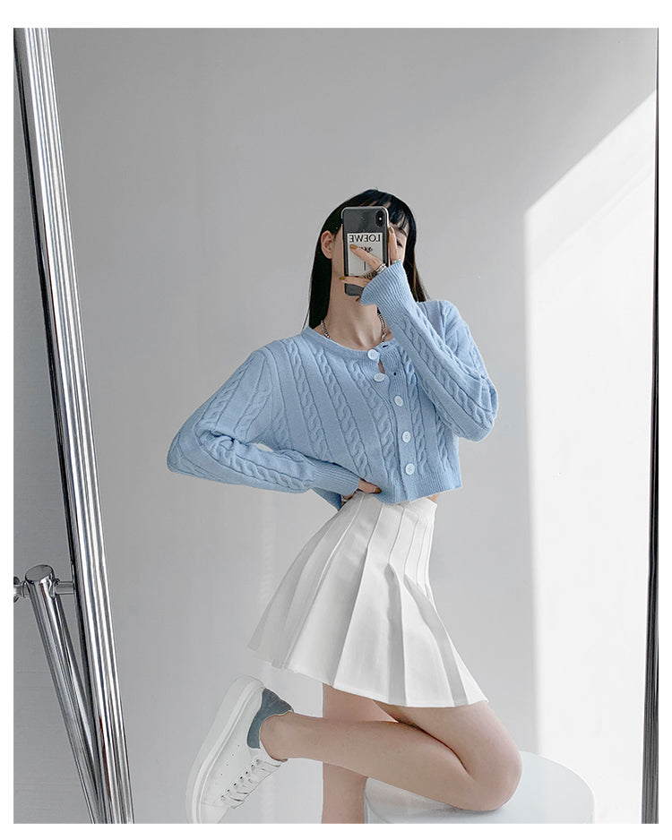 💕美式學院風辣妹百褶短裙
