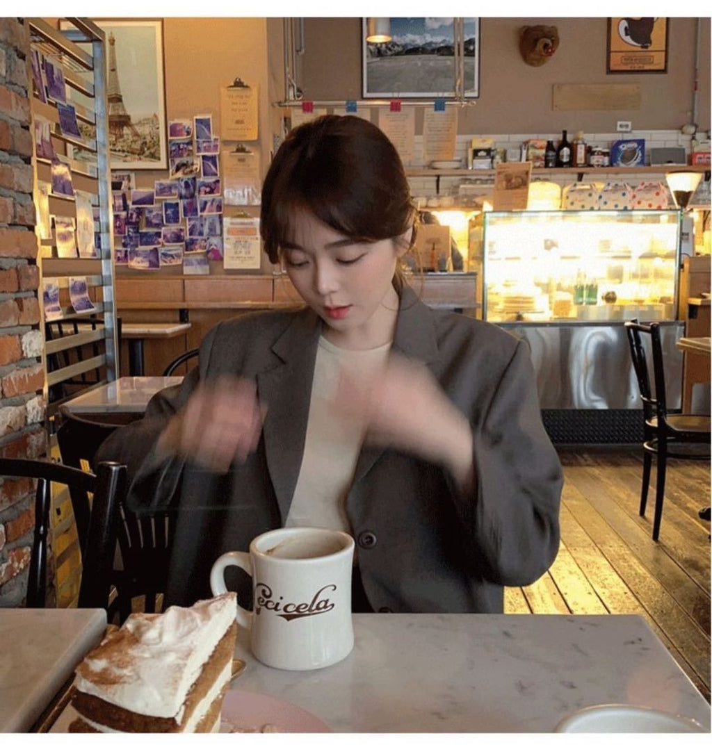💕春季小西裝修身洋氣通勤短款外套