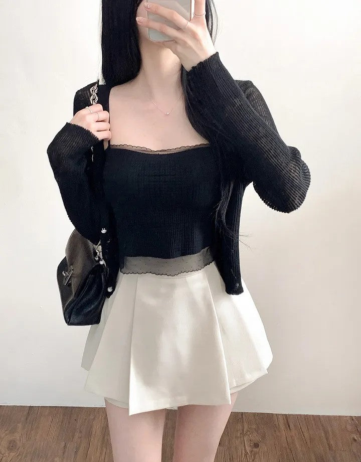 💕韓系chic蕾絲性感美背吊帶