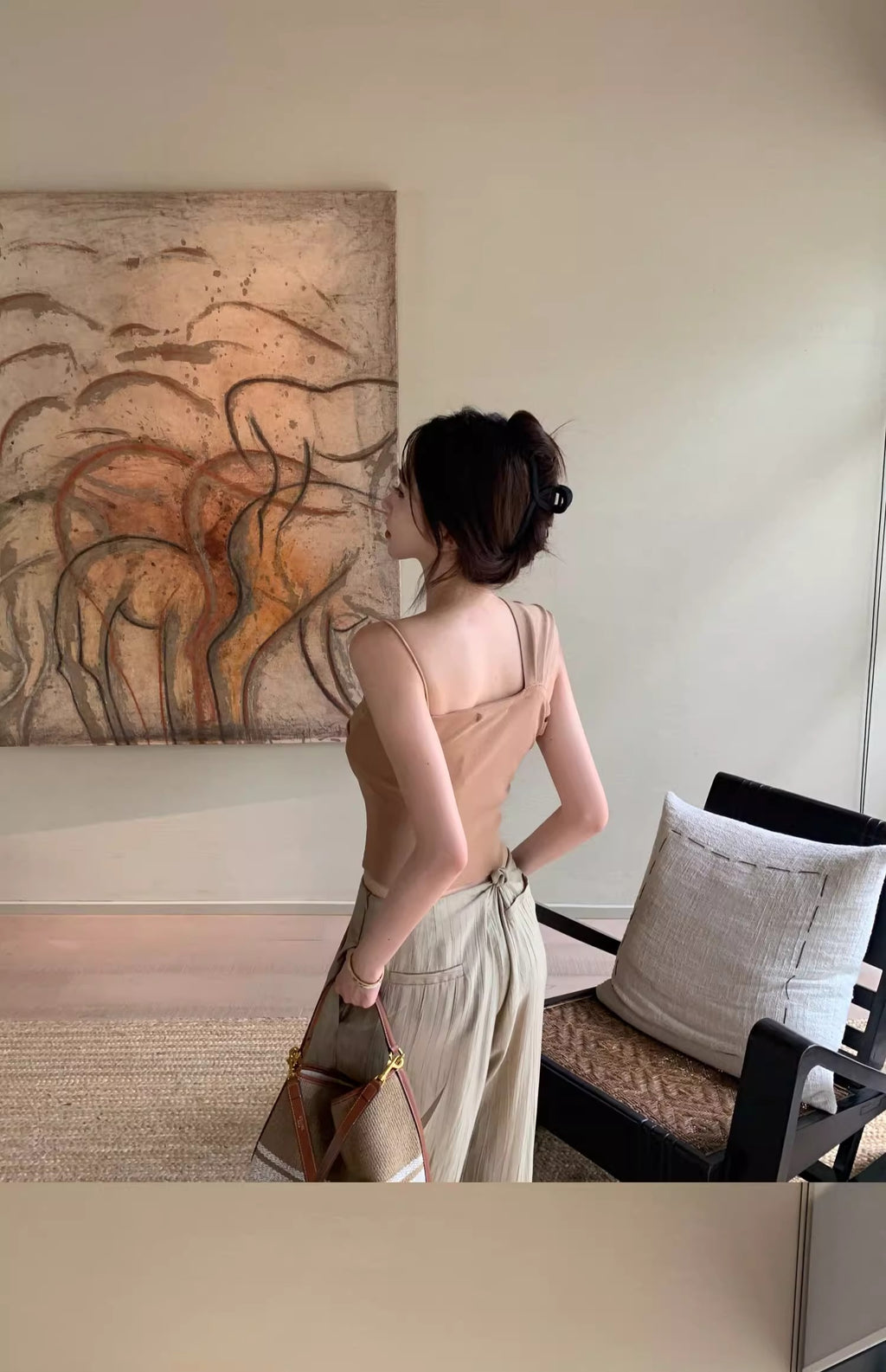 💕泰式不規則抹胸扭結吊帶背心