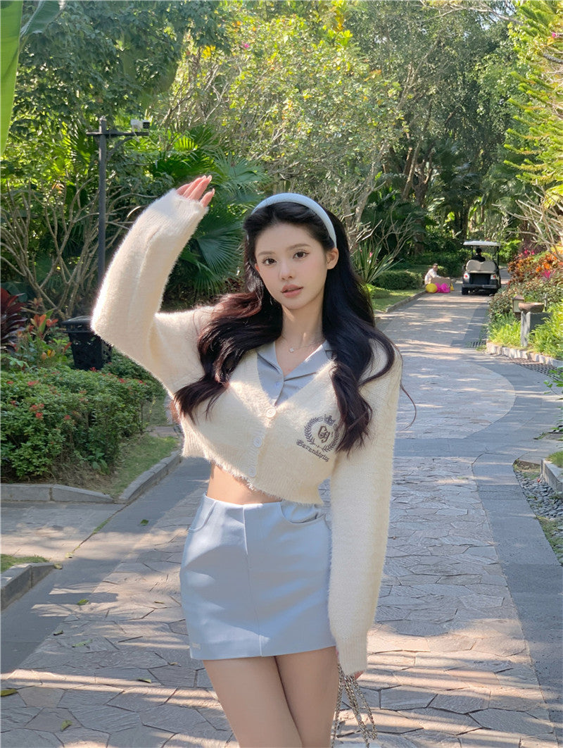 💕溫柔系針織顯白背心三件套