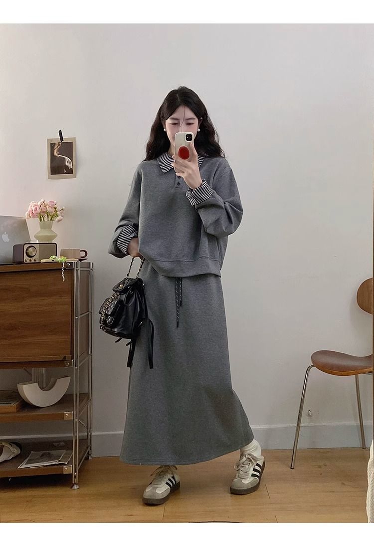 💕秋冬韓系寬鬆休閒運動套裝