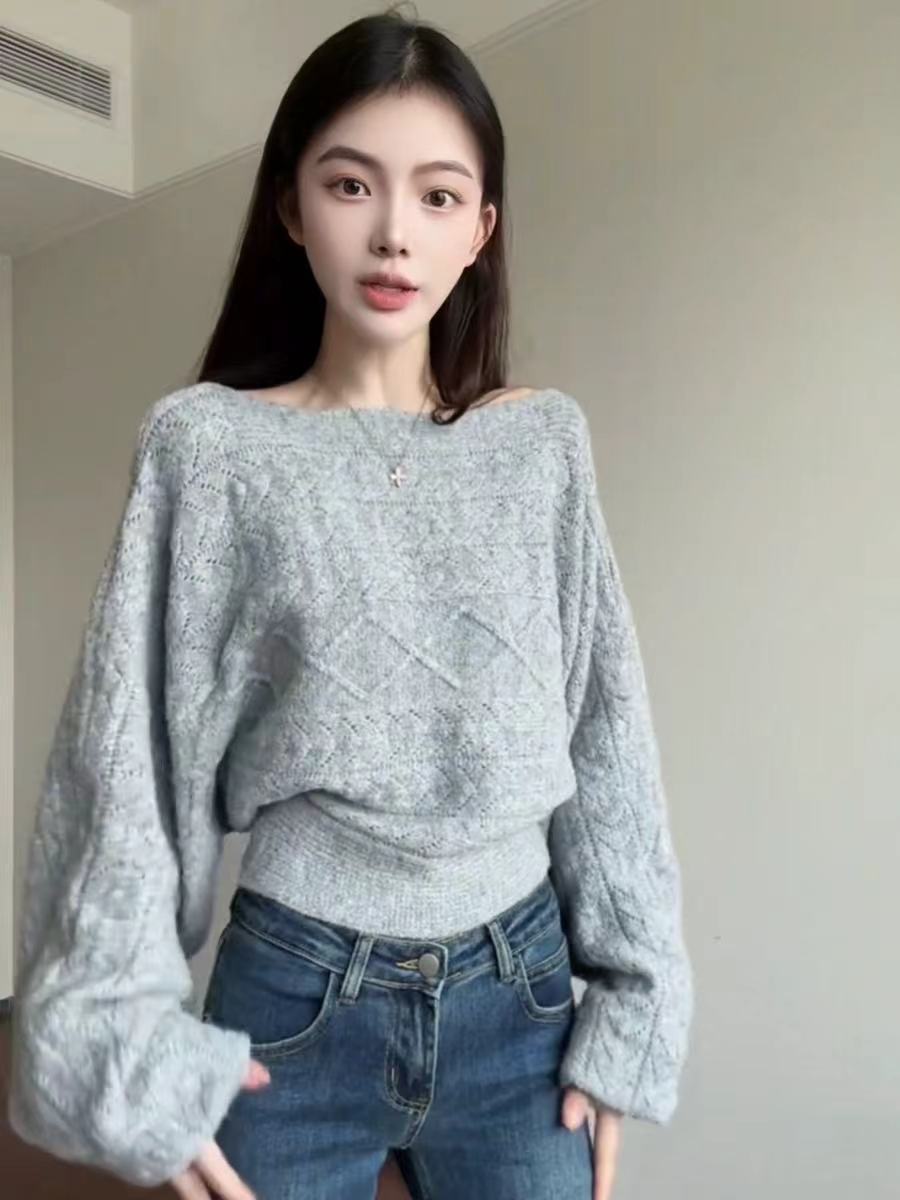 💕chic韓系蝙蝠袖針織百搭毛衣