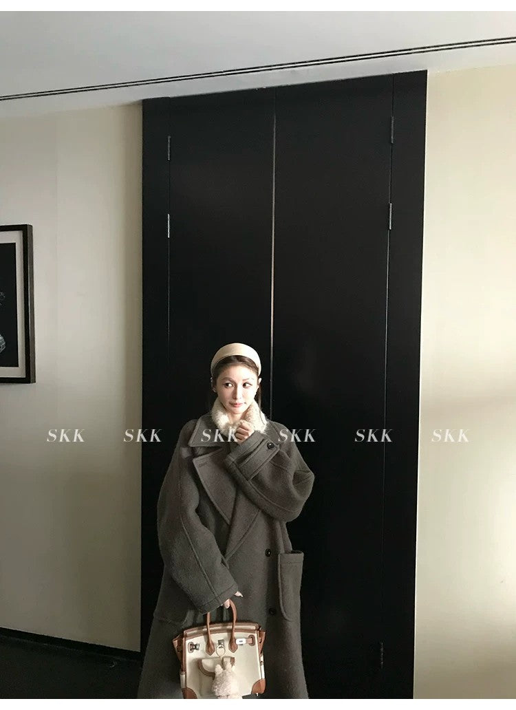 💕春季疊穿羊毛拉毛高領背心馬甲慵懶毛衫