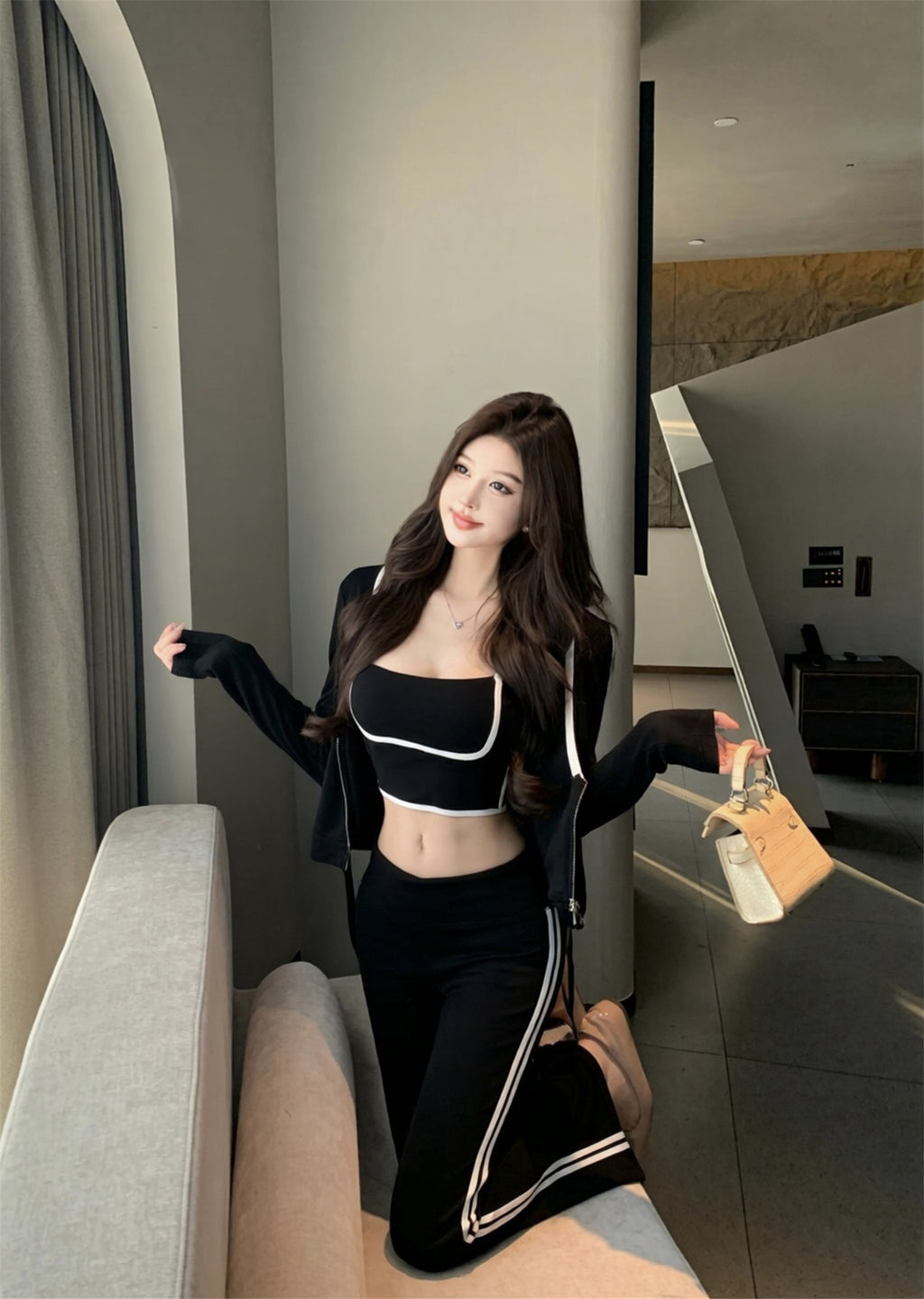 💕休閒辣妹運動系列三件套