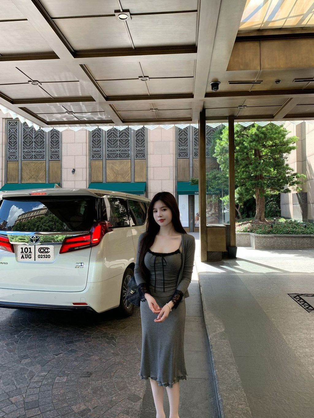 💕溫柔御姊休閒蕾絲吊帶半身裙三件套