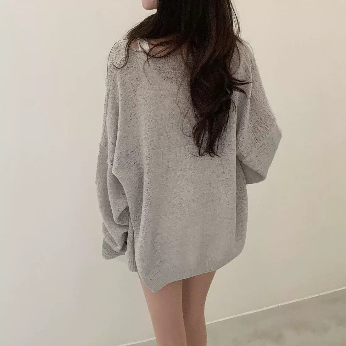 💕韓系chic慵懶寬鬆薄外套