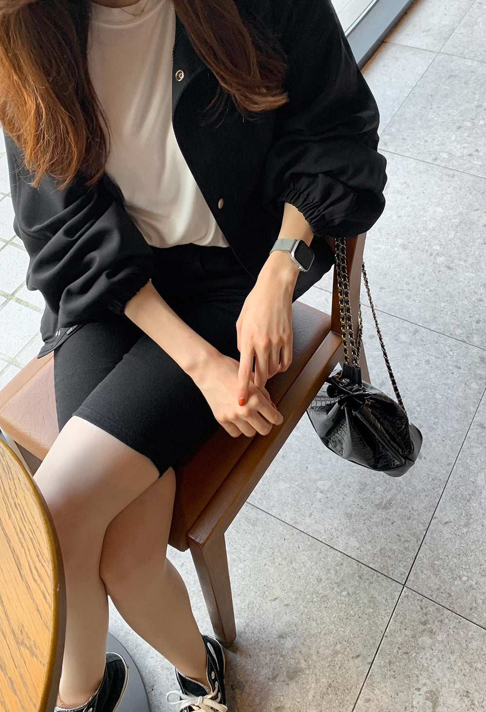 💕通勤簡約百搭休閒純色夾克