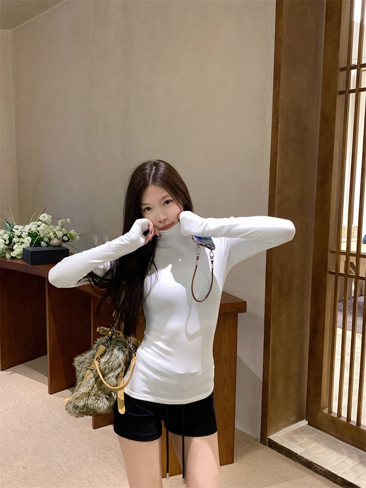 💕簡約百搭高領加絨長袖打底上衣