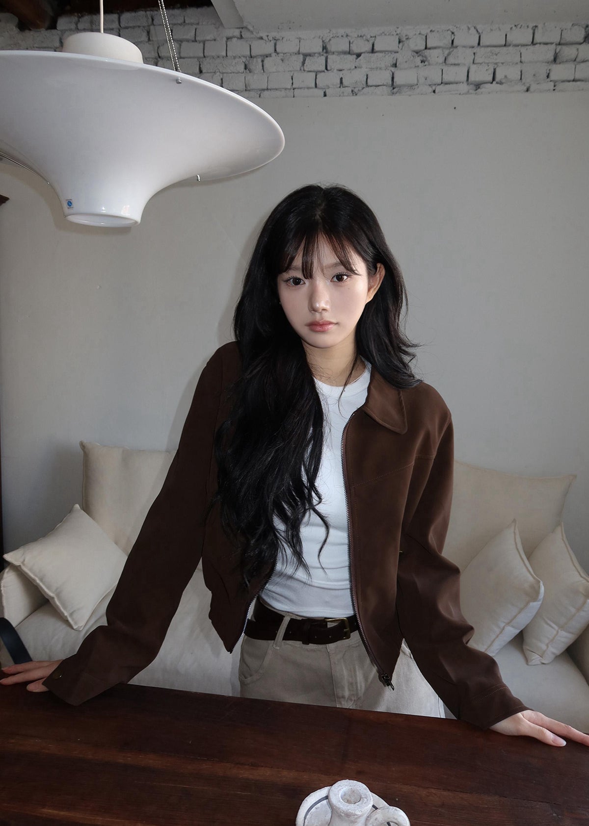 💕韓系東大門美拉德仿鹿皮絨短版夾克