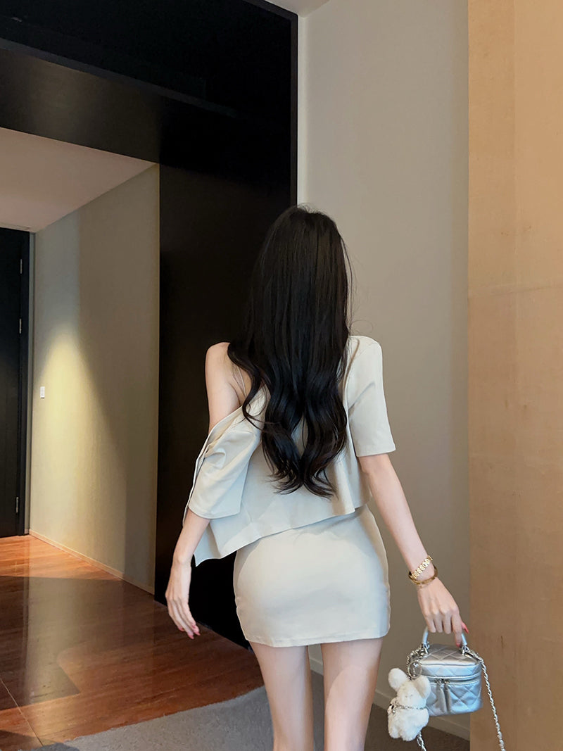 💕純御性感辣妹吊帶防曬半身裙三件套
