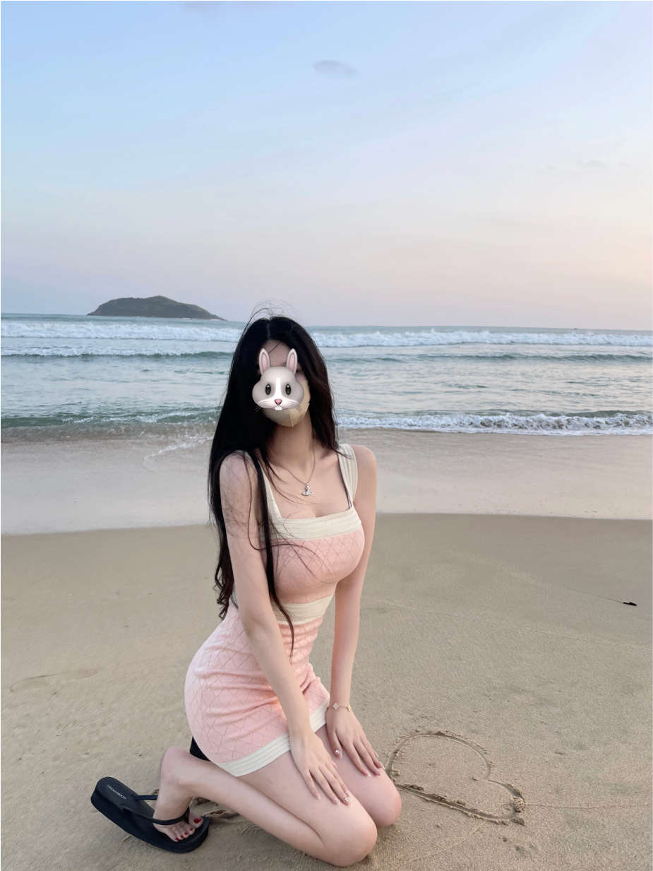 💕韓系撞色拼接吊帶冰絲連身裙