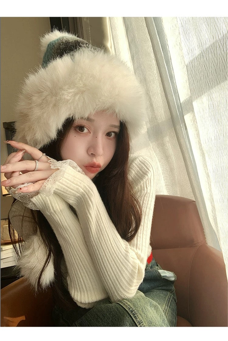 💕可愛小香風內搭針織打底半高領上衣