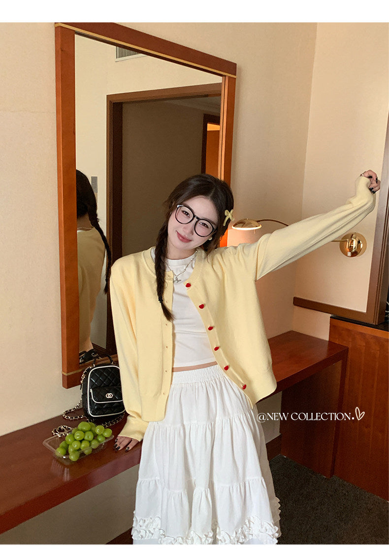 💕春夏可愛百搭簡約復古開衫