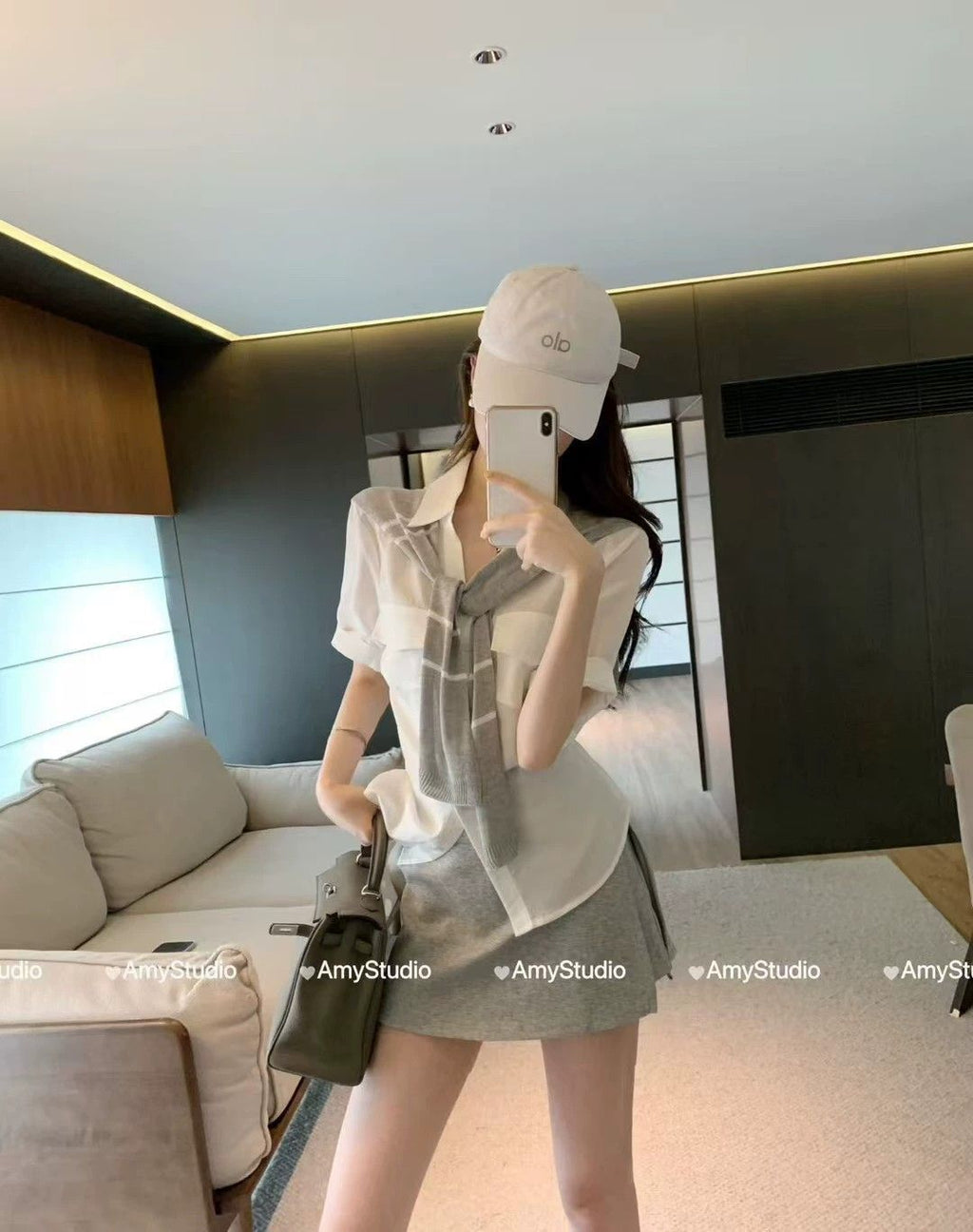 💕韓系辣妹時尚襯衫披肩減齡休閒三件套