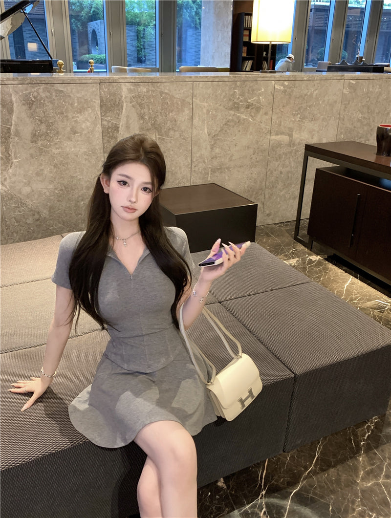 💕簡約百搭休閒polo衫純欲運動兩件套