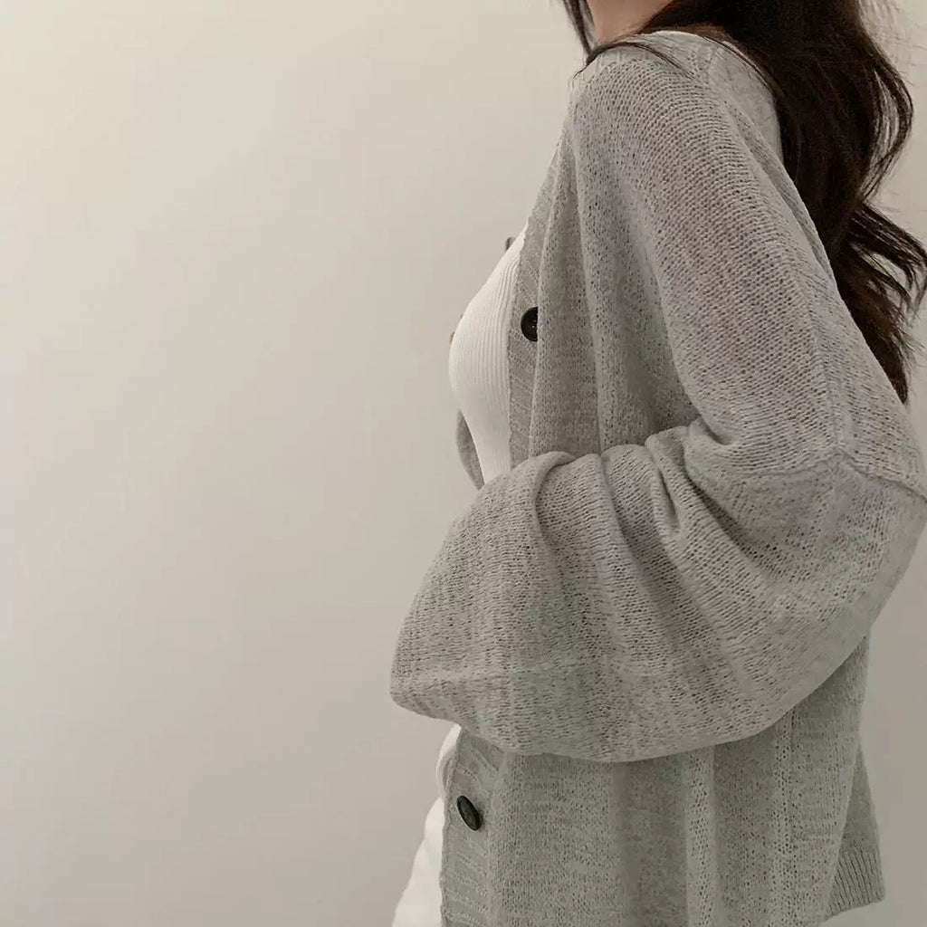 💕韓系chic慵懶寬鬆薄外套