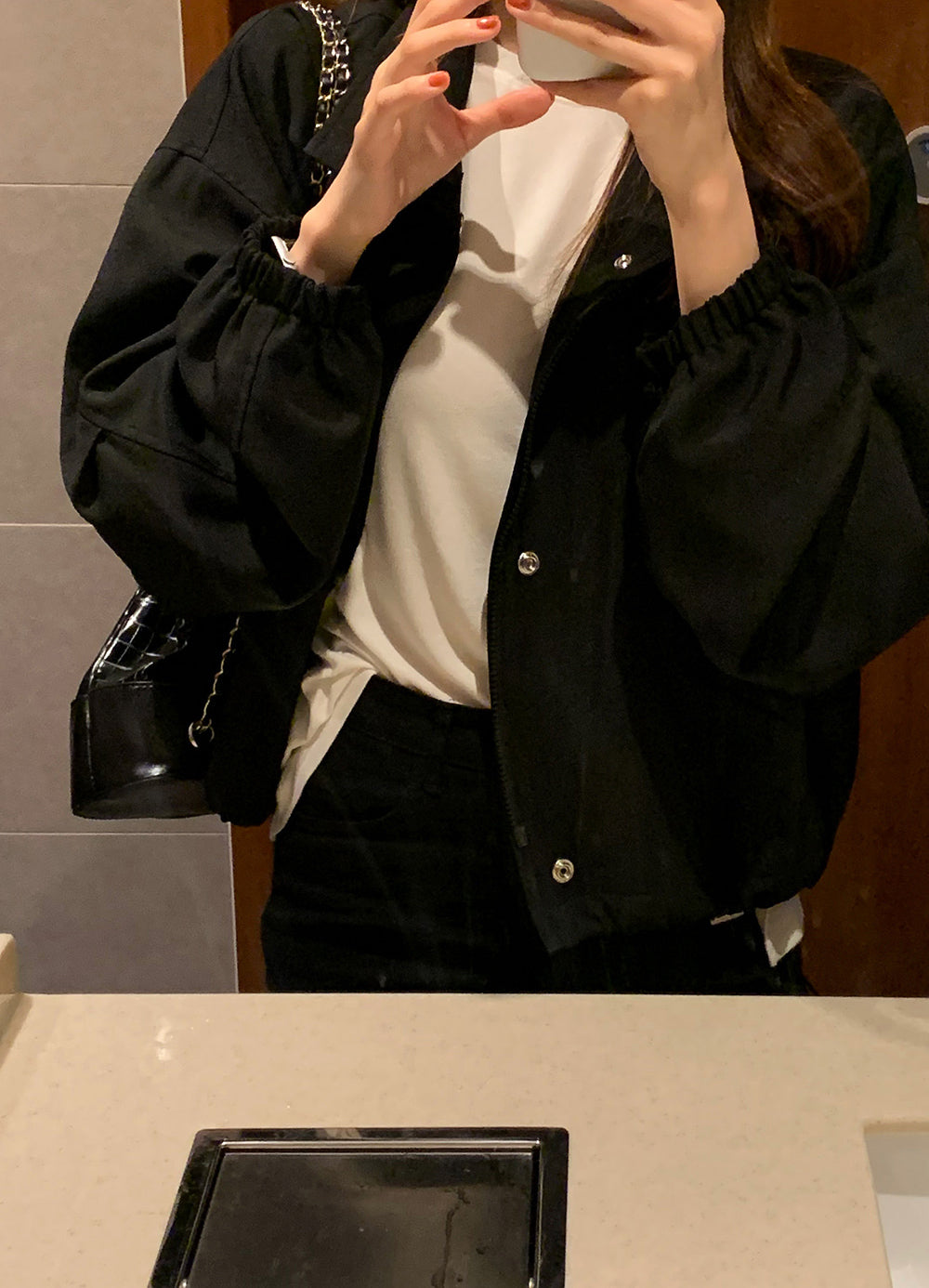 💕通勤簡約百搭休閒純色夾克