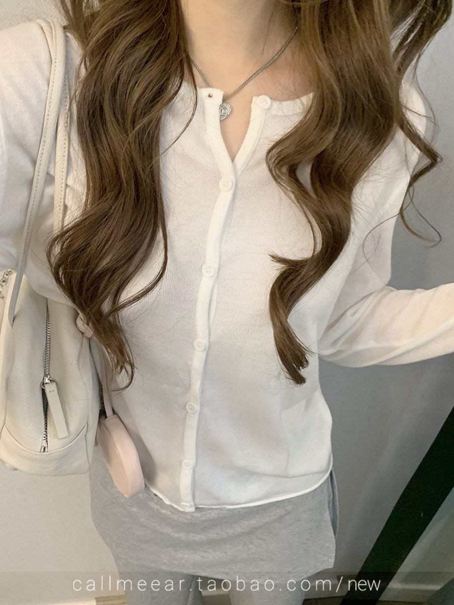 💕溫柔秋冬軟糯感長袖純色基礎針織衫