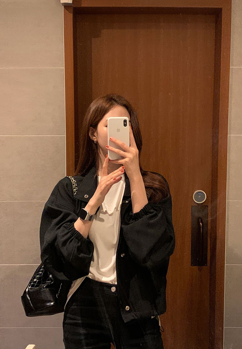 💕通勤簡約百搭休閒純色夾克