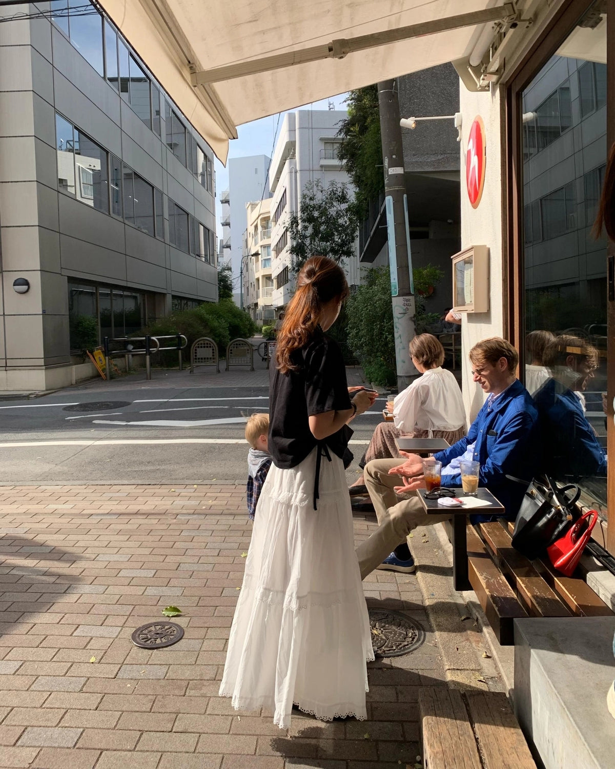 💕韓系東大門復古高腰拼接蕾絲邊蛋糕休閒長裙