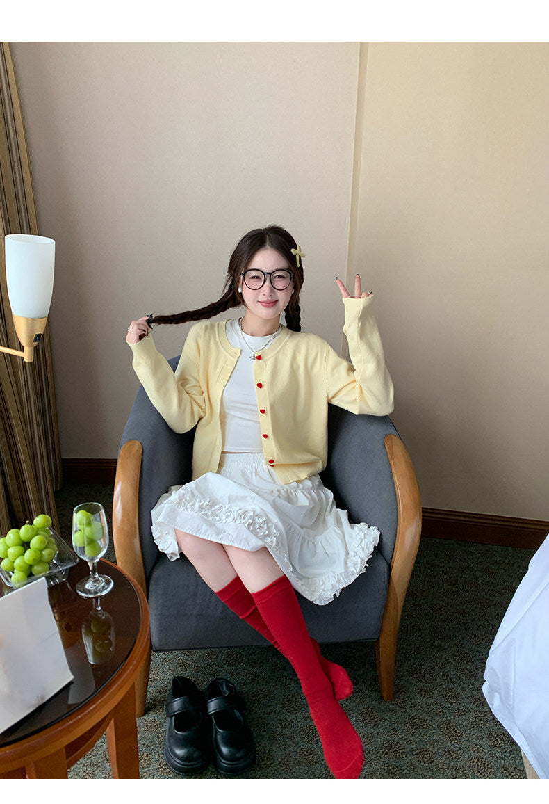 💕春夏可愛百搭簡約復古開衫