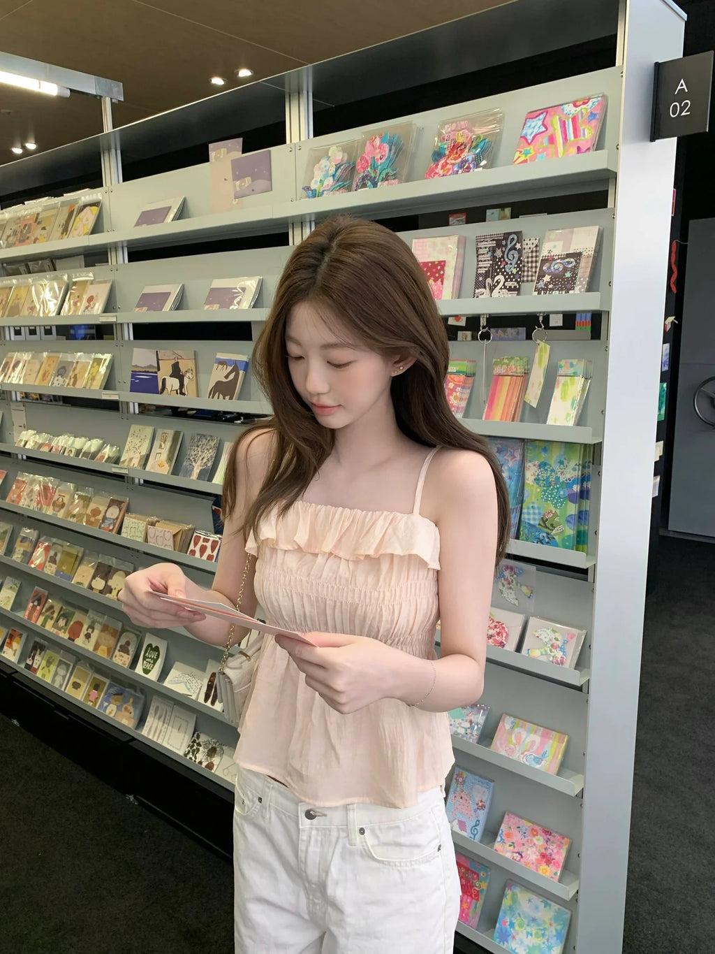 💕法式氣質溫柔荷葉邊皺褶吊帶背心