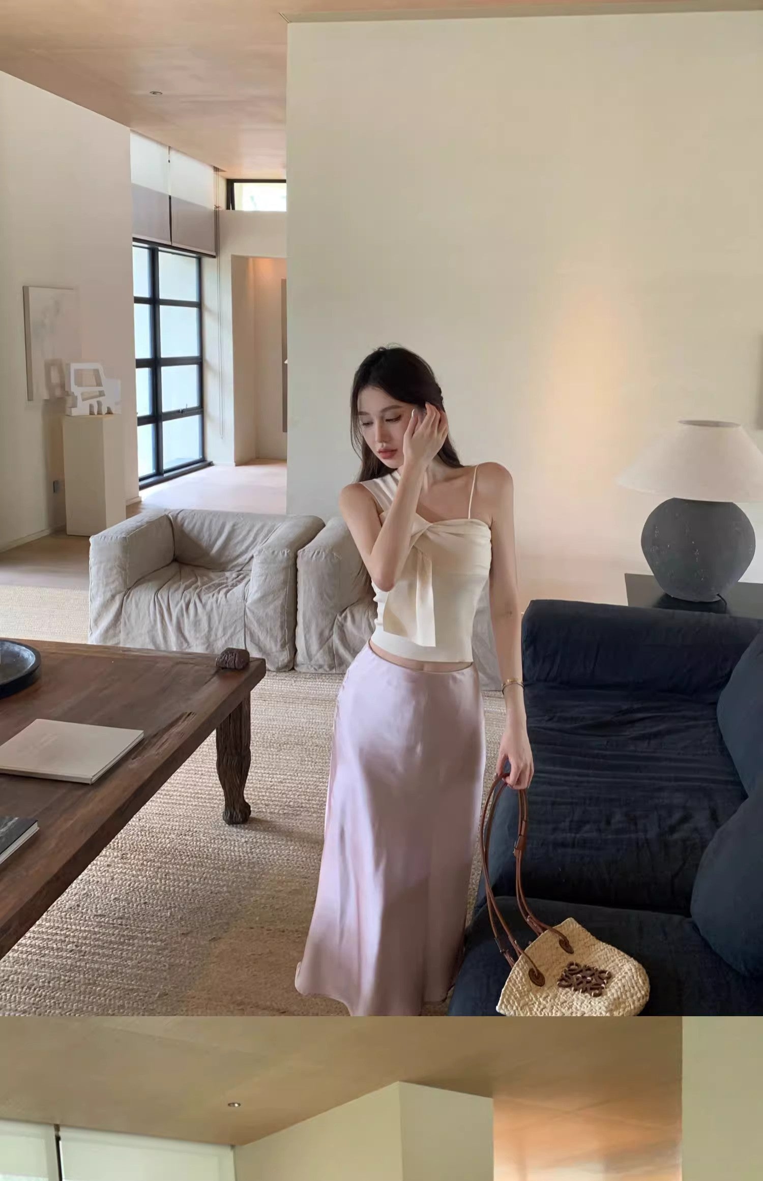 💕泰式不規則抹胸扭結吊帶背心