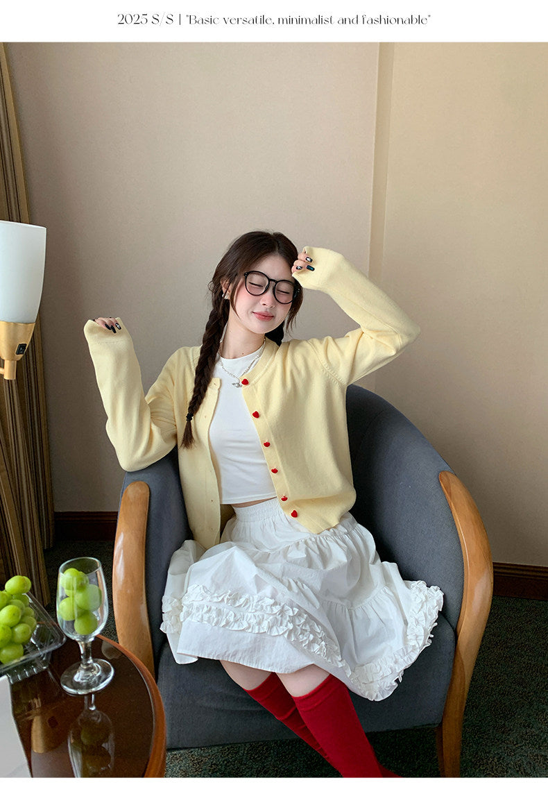 💕春夏可愛百搭簡約復古開衫