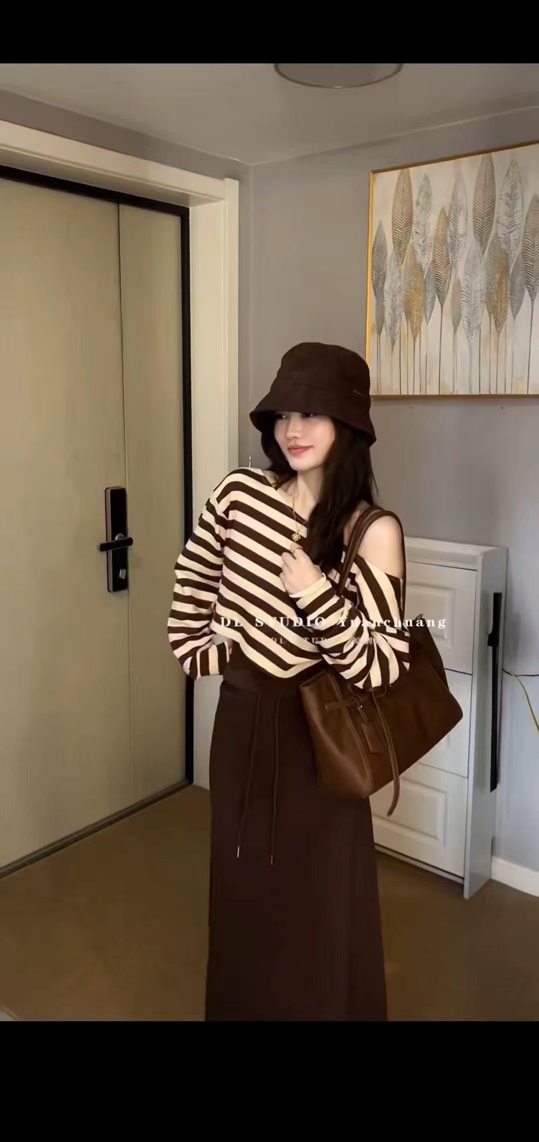 💕韓系chic復古高級感休閒三件套