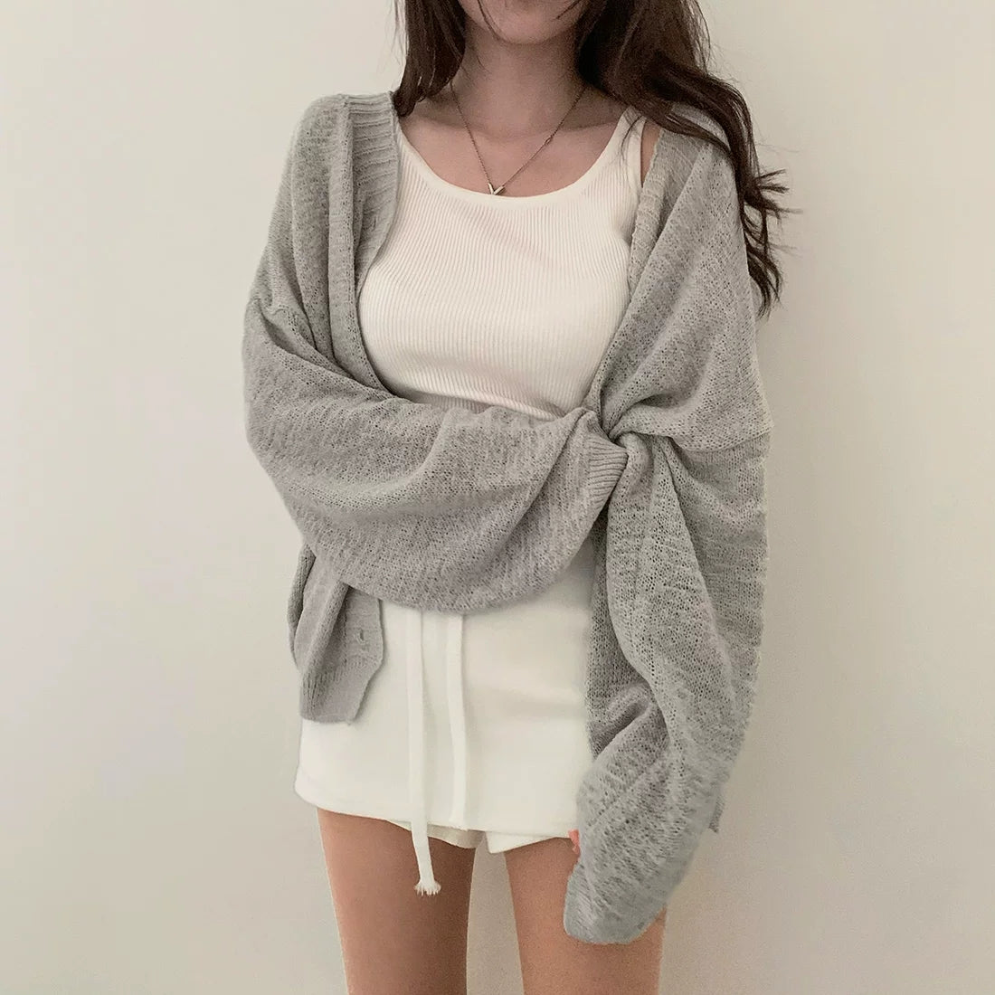 💕韓系chic慵懶寬鬆薄外套