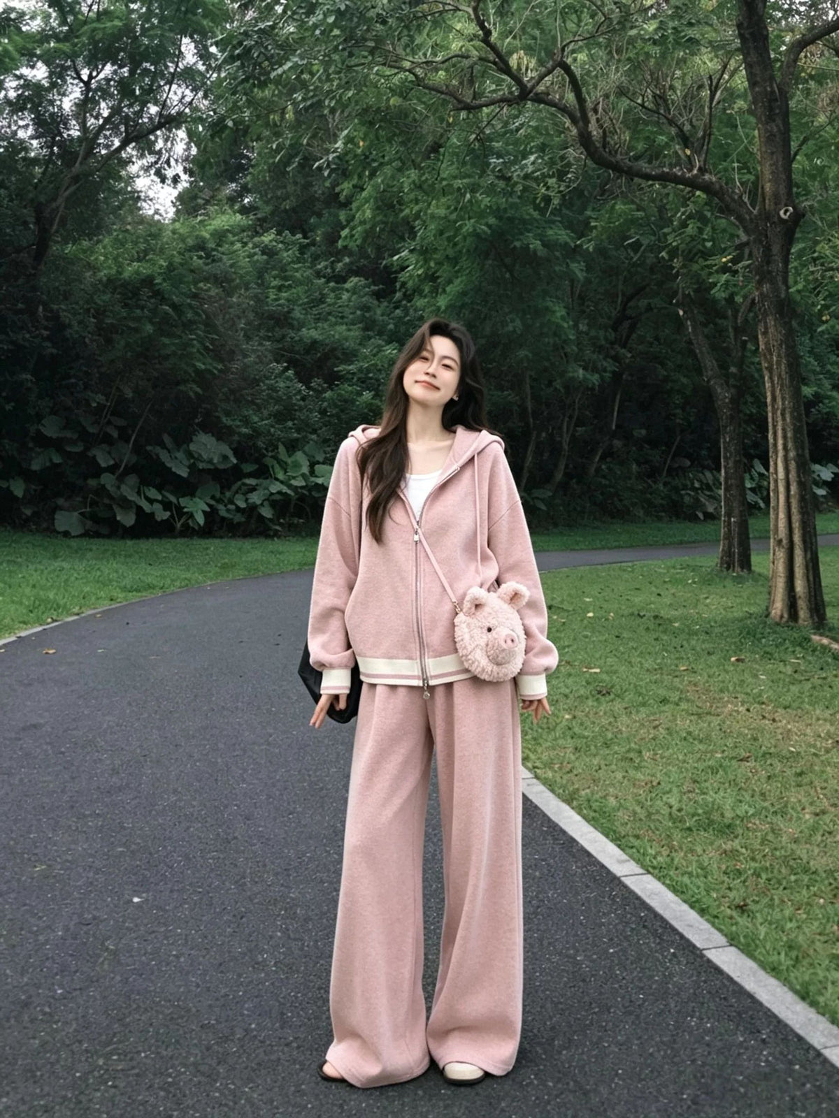 💕簡約慵懶通勤休閒運動寬鬆套裝(大尺碼友善)