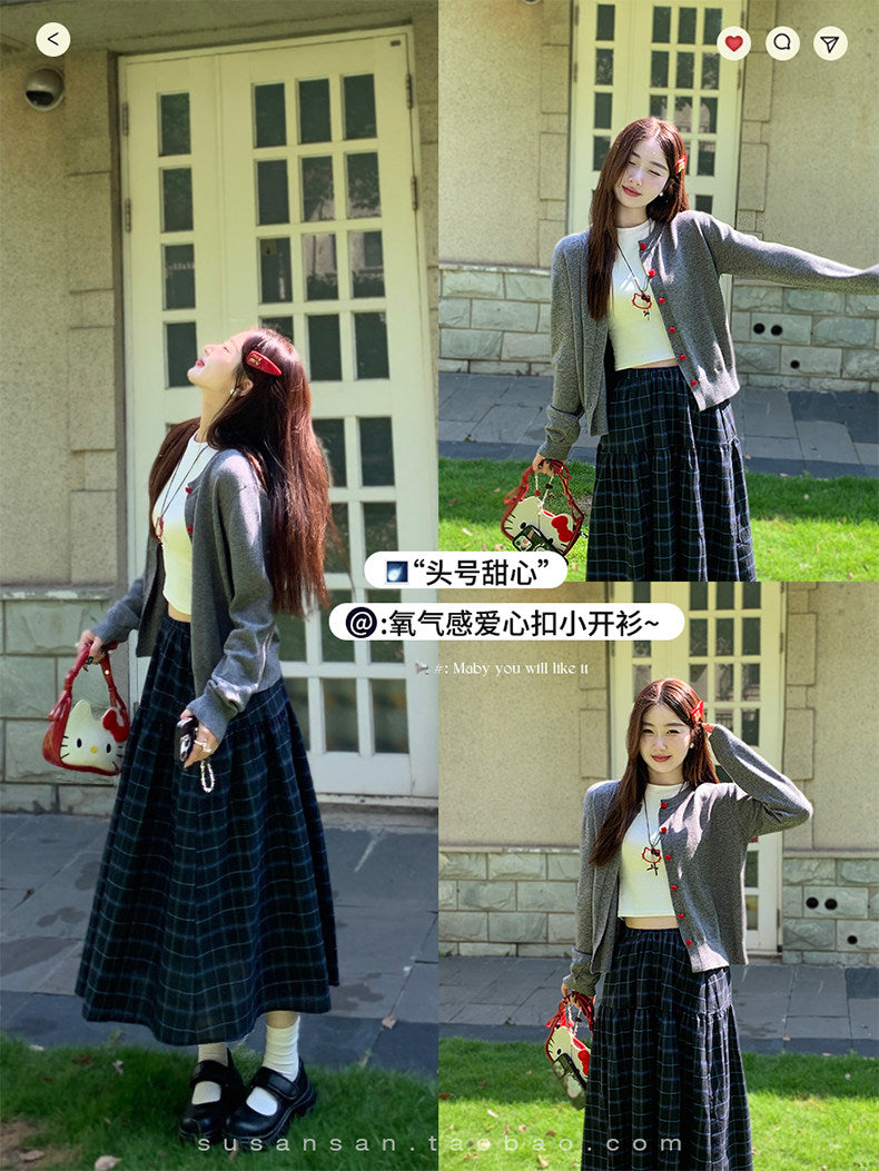 💕春夏可愛百搭簡約復古開衫