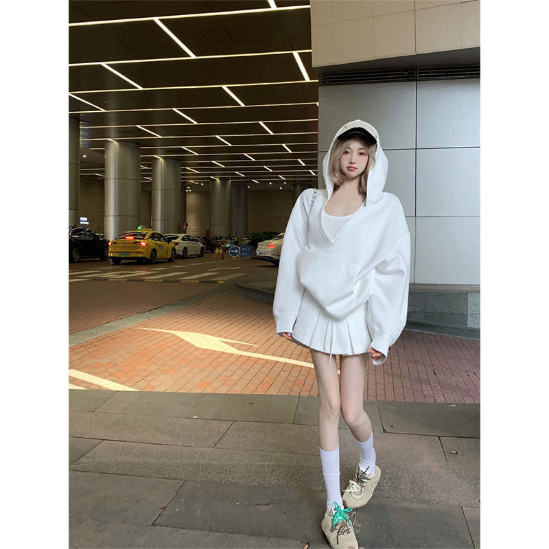 💕春秋慵懶懶人雙層連帽長袖衛衣上衣