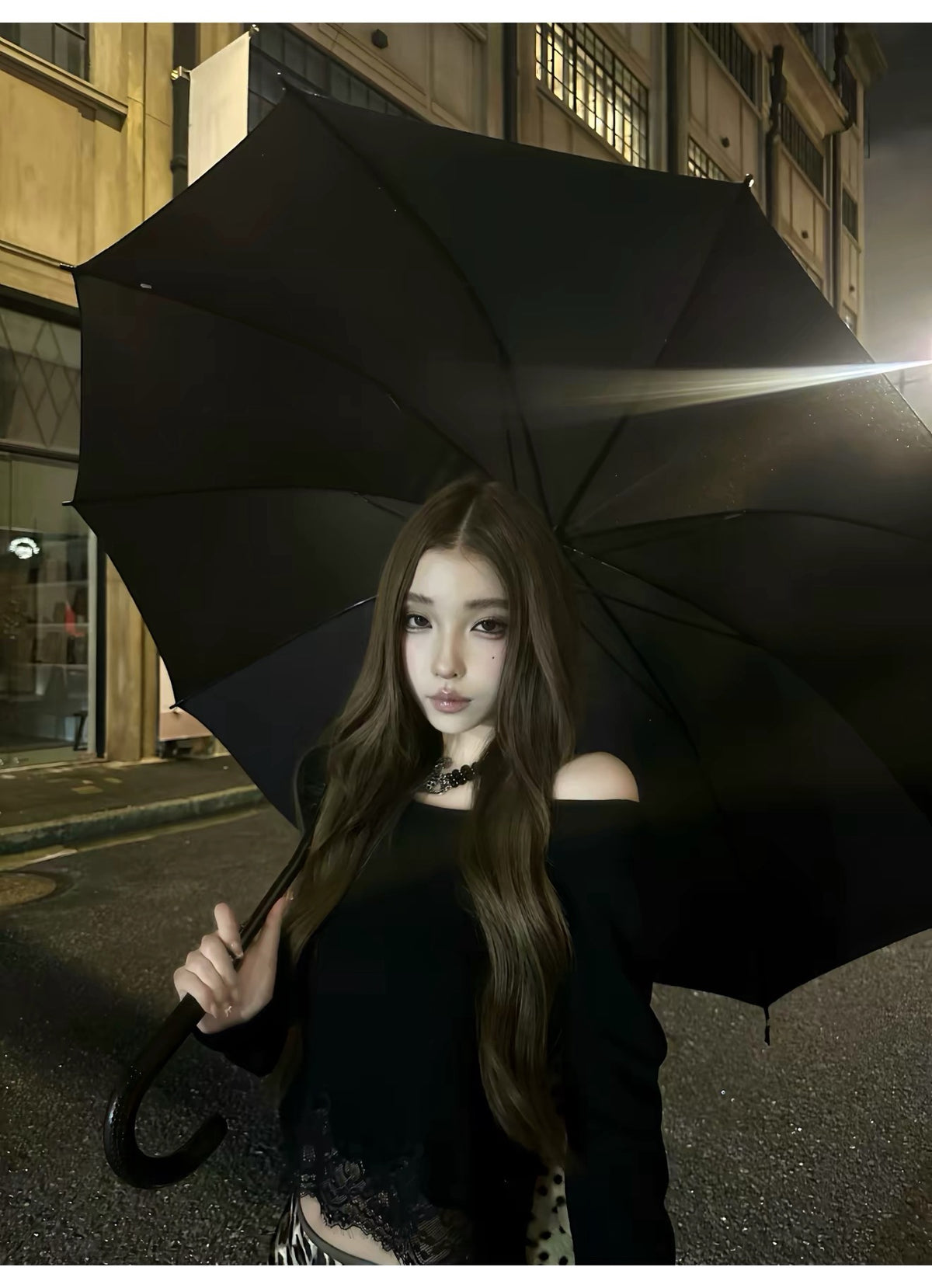 💕韓系低調絕美蕾絲拼接條紋長袖上衣