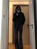💕溫柔韓系慵懶不規則高領加厚針織毛衣