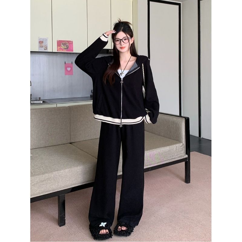 💕簡約慵懶通勤休閒運動寬鬆套裝(大尺碼友善)