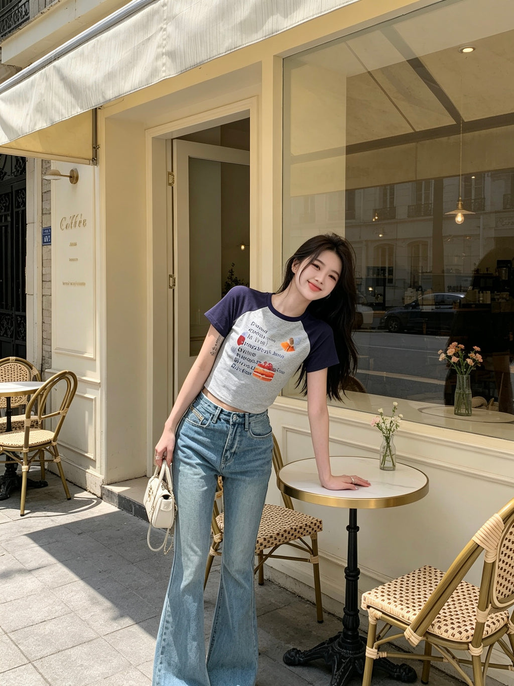 💕夏季美式復古簡約百搭上衣
