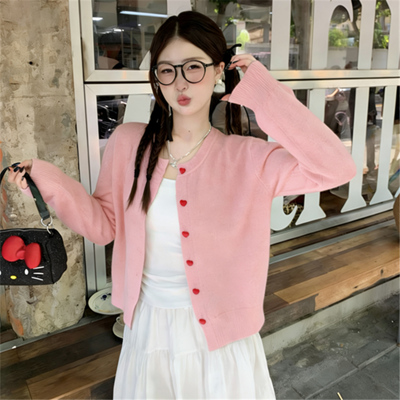 💕春夏可愛百搭簡約復古開衫