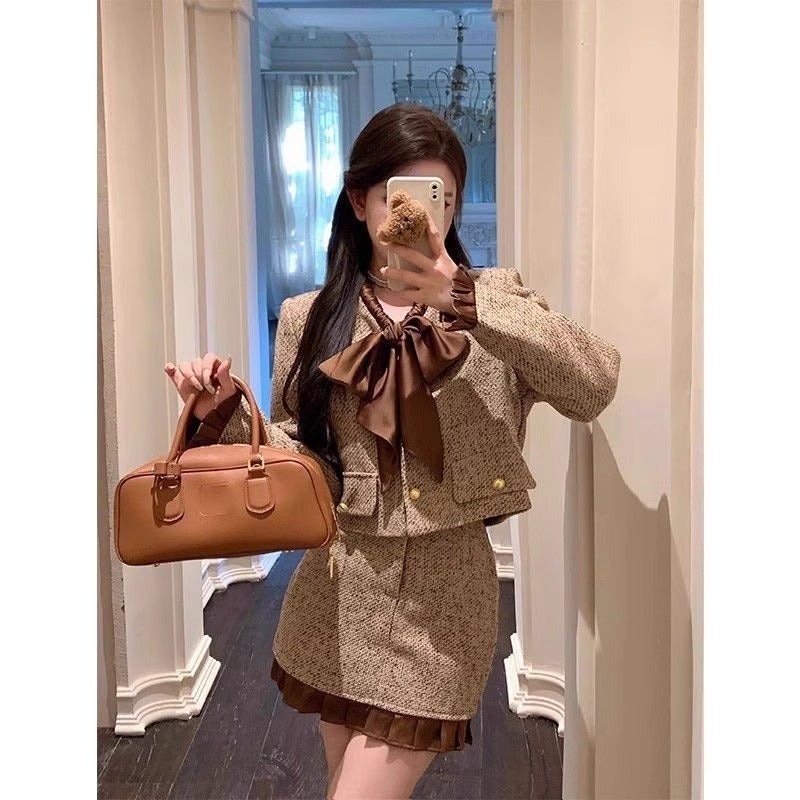 💕秋冬富家千金小香風輕熟套裝
