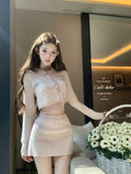 💕海鹽香頌藍粉格子三件套