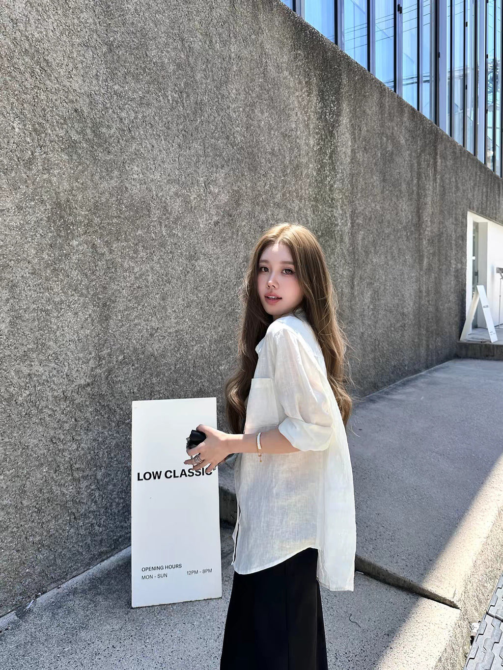 💕chic韓系亞麻老錢風輕薄時尚襯衫
