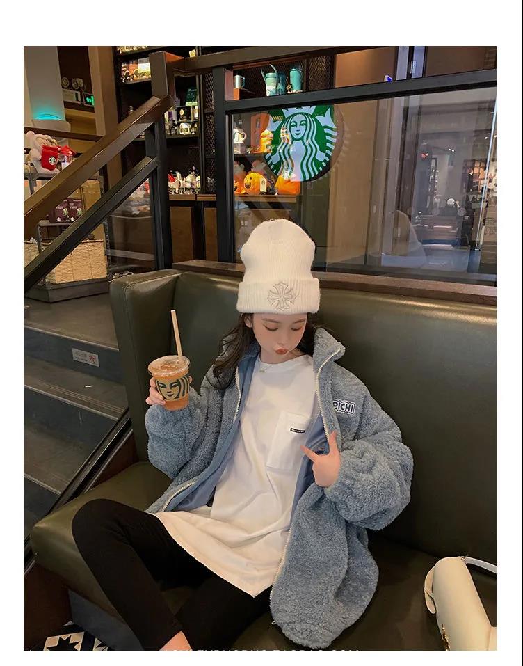 💕chic韓系羊羔毛加厚寬鬆百搭短外套
