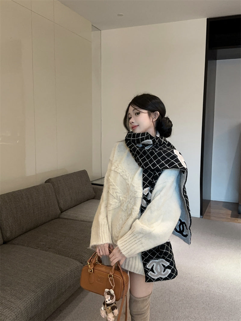 💕復古慵懶高級感軟糯蝴蝶結圓領上衣