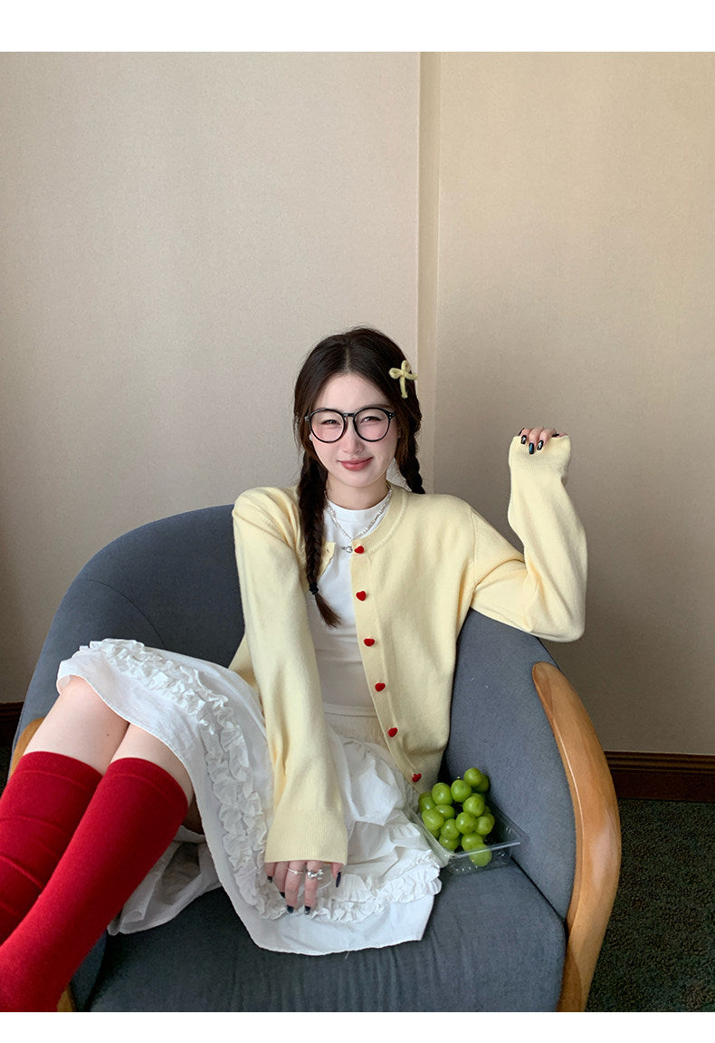 💕春夏可愛百搭簡約復古開衫