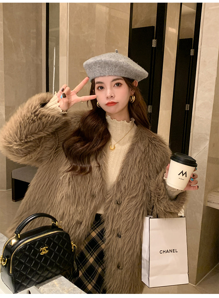💕秋冬打底高領木耳邊針織毛衣