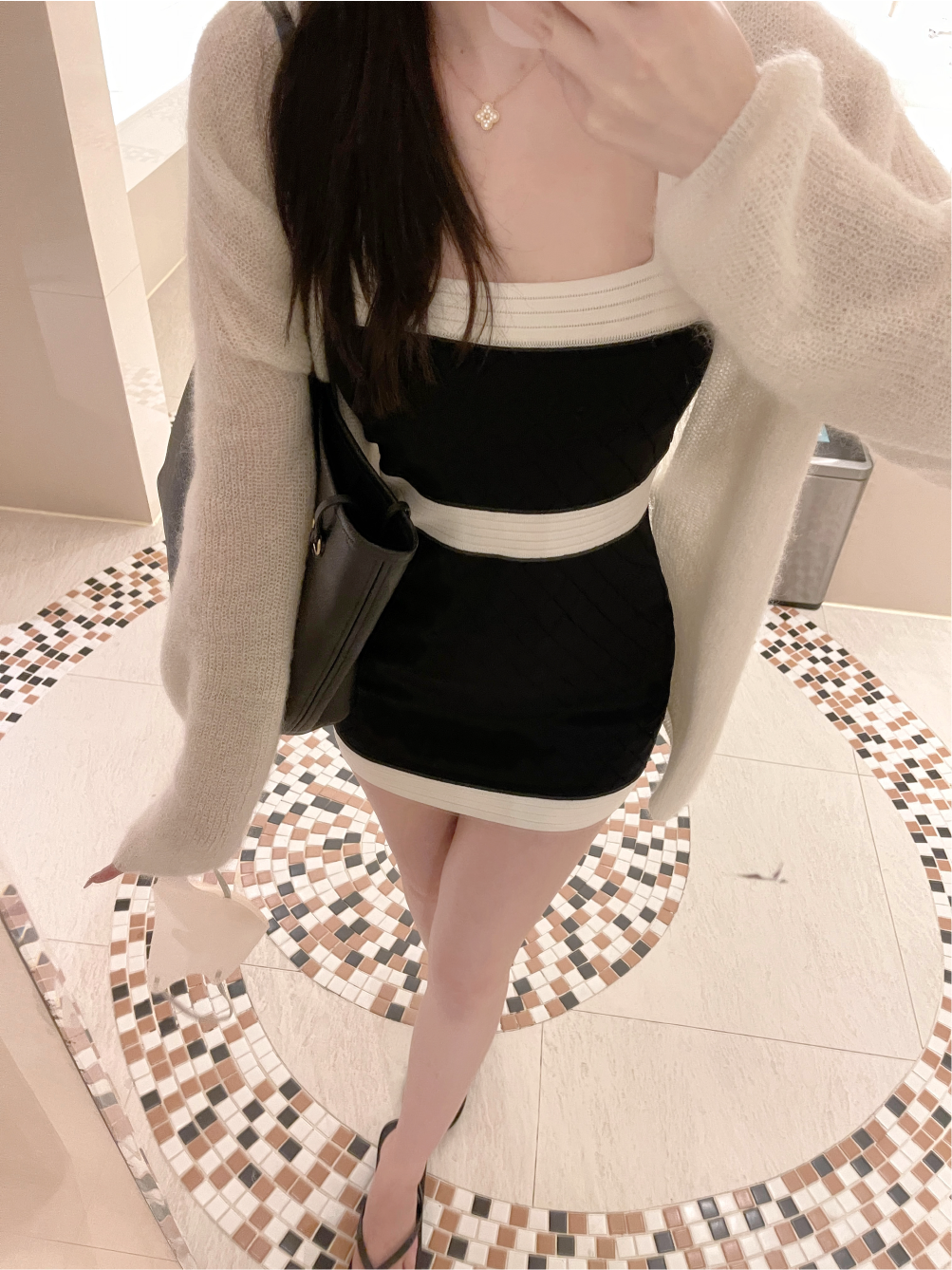 💕韓系撞色拼接吊帶冰絲連身裙