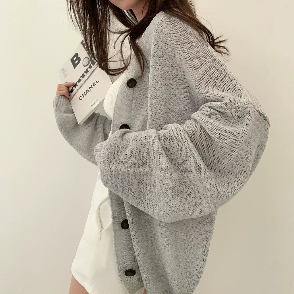 💕韓系chic慵懶寬鬆薄外套